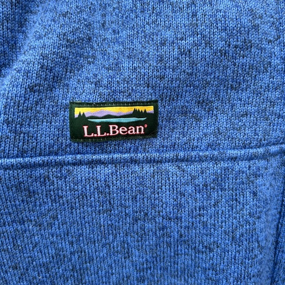 L.L. Bean Vibrant Blue fleece pullover with front pockets and snap front, New - Picture 5 of 5